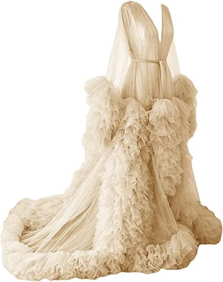 Vêtement de maternité en maille fine jupe longue tenue de studio photo, robe de matinée séduisante