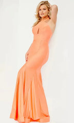 Vestido de Gala Laranja com Gola Alta SYP74
