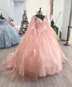 Robe de bal en tulle rose avec dentelle, robe rose pour seize ans, robe de princesse rose Y2339