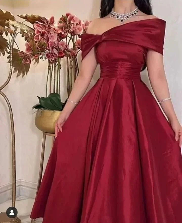Vestidos de Festa Midi Vermelho Escuro, Sem Mangas, Comprimento Até ao Tornozelo, Árabe, Dubai, Vestidos Formais para Festas, Vestidos de Noite Y4620