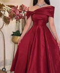 Vestidos de Festa Midi Vermelho Escuro, Sem Mangas, Comprimento Até ao Tornozelo, Árabe, Dubai, Vestidos Formais para Festas, Vestidos de Noite Y4620