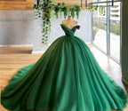 Vestidos Verdes para Quinceanera Vestido de Baile Sensual com Decote em V Vestido Formal de Tule Y296