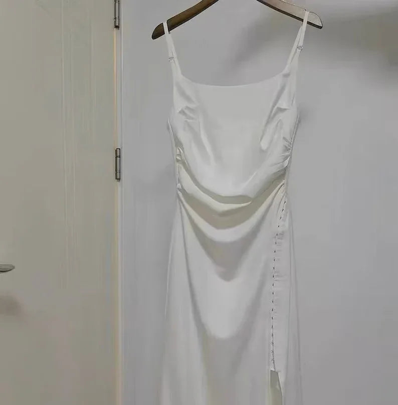 Vestido de cetim para mulher Vestido de noite Vestido para festa de graduação Vestido formal Vestidos para baile Y4104