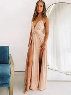 Vestido de Baile com Decote Profundo Vestidos de Baile Compridos SYP138