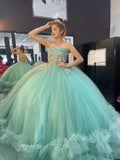 Robe de bal en tulle sans bretelles, robe de seize ans, robe de princesse, Y2459