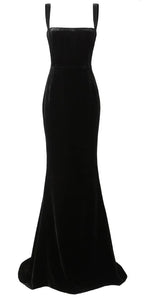 Robe de bal sirène noire élégante, robe de soirée noire Y2923