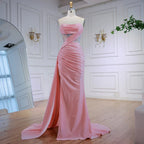 Abito da Ballo Elegante Rosa con Glitter e Spacco LA72997