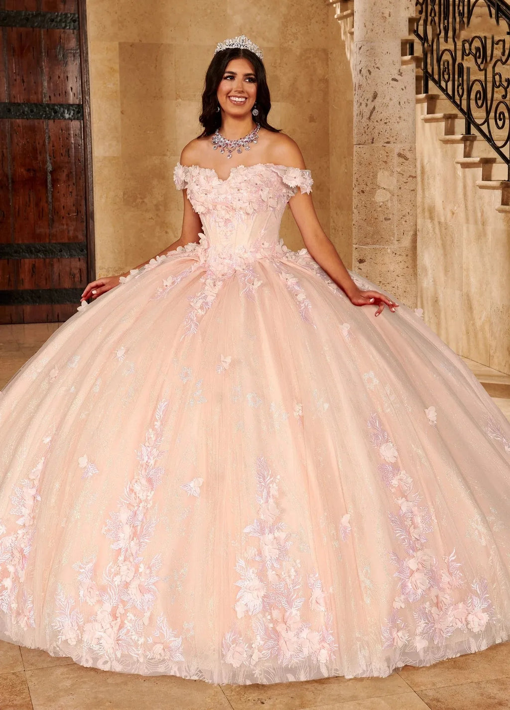 Azul real charro quinceanera vestidos de baile fora do ombro tule flores inchado mexicano doce 16 vestidos 15 anos personalizado