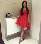 Black Short Sleeve Off Shoulder Homecoming Dress,Tulle Short Prom Dresses