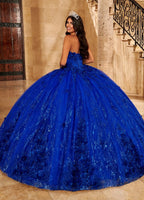 Azul real charro quinceanera vestidos de baile fora do ombro tule flores inchado mexicano doce 16 vestidos 15 anos personalizado