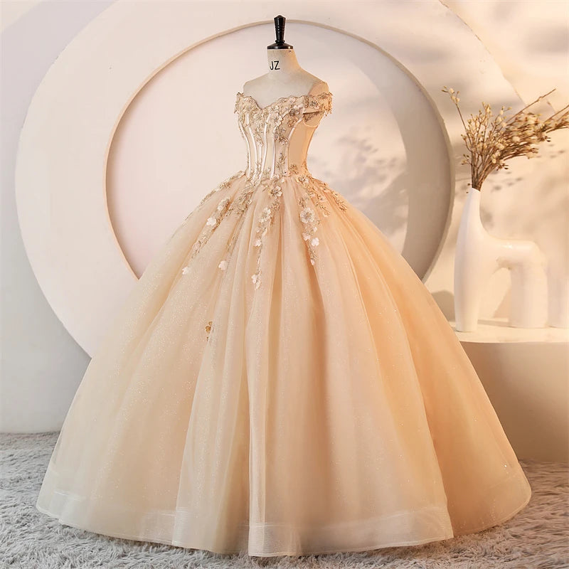 Cheap 15 Quinceanera Dresses Ball Gown Classic Lace Party Dress Prom Gown 15 Year Old Dresses For Quinceanera Customized