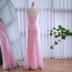Abito da sera lussuoso con fiocco rosa Dubai LA73061A
