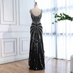 Luxuriöses hautfarbenes Korsett mit Perlenbesatz Meerjungfrau-Abendkleid LA72803A