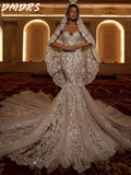 Sexy querida vestido de casamento 2025 elegante sereia vestido de noiva encantador rendas sem mangas até o chão vestido personalizado