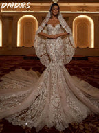 Sexy querida vestido de casamento 2025 elegante sereia vestido de noiva encantador rendas sem mangas até o chão vestido personalizado