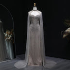 Sharon disse luxo cristal sage verde vestido de noite com mangas capa longo rosa para mulheres vestidos de festa de casamento ss156 personalizado