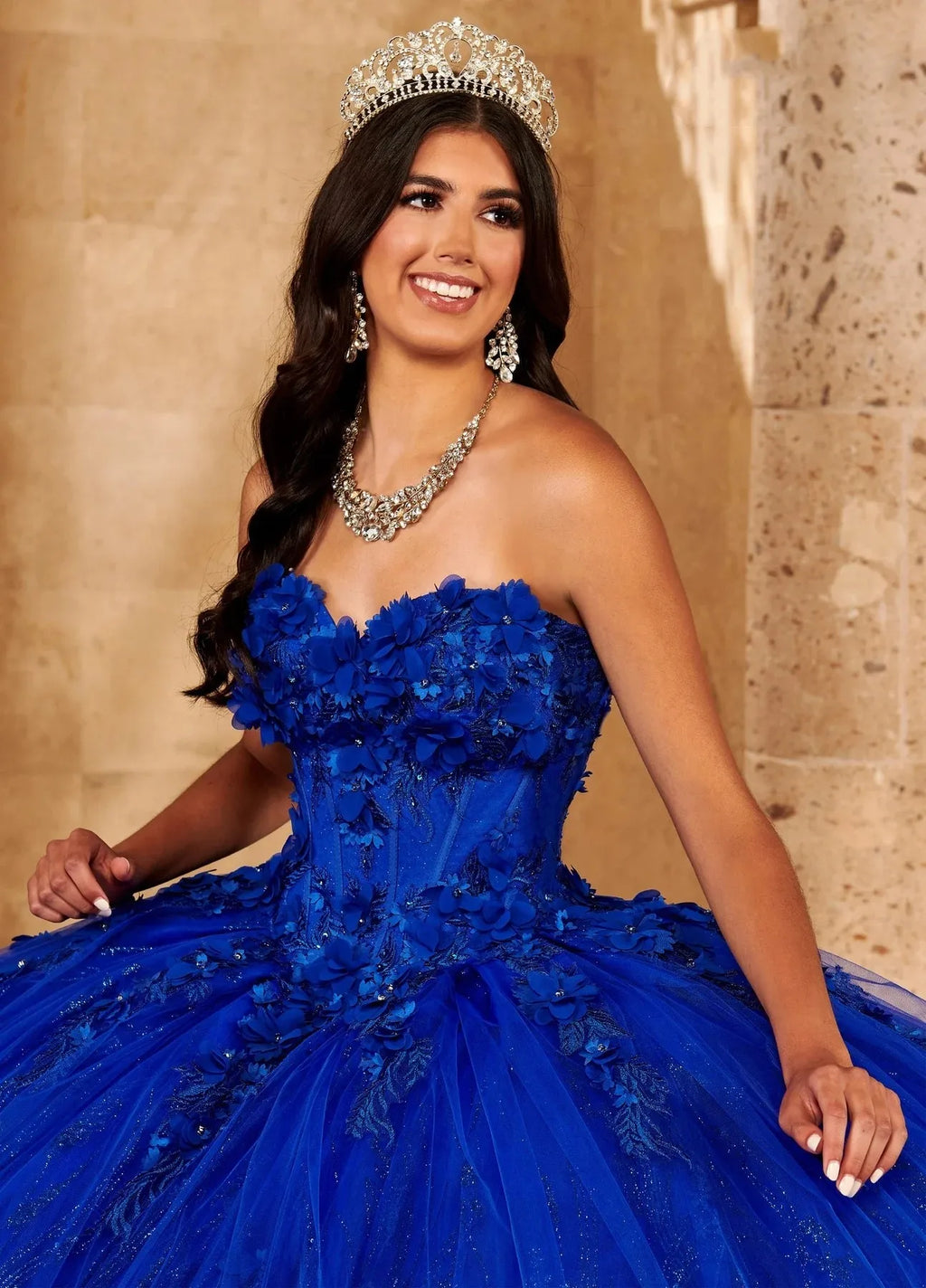 Azul real charro quinceanera vestidos de baile fora do ombro tule flores inchado mexicano doce 16 vestidos 15 anos personalizado