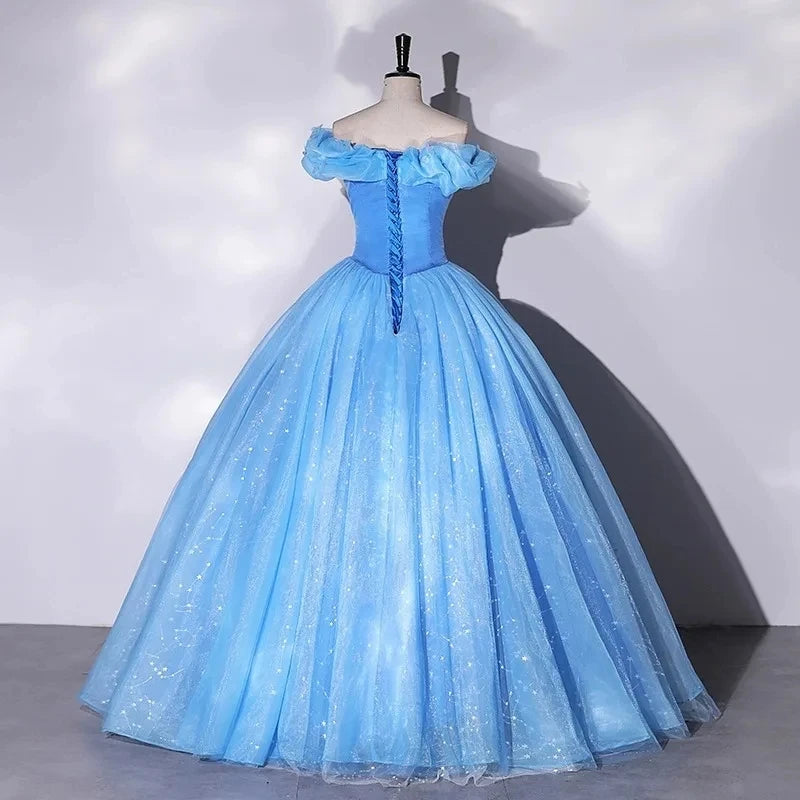 Bomaris Off-Shoulder Ball Gown Quinceanera Dresses Vestidos De 15 Anos Fashion Glitter Cinderella Birthday Party Customi