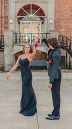 Charming Black Lace-up Back Sheath Prom Dress With Split Black Evening Dress Gala Dress Y5411