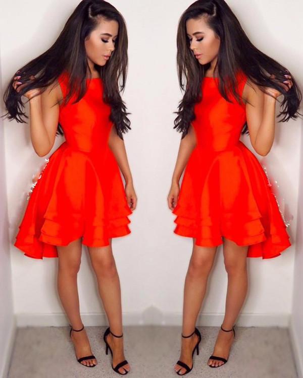 Black High Low Short Prom Dress, Sleeveless Homecoming Dress, Party Dress