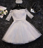 Cute Tulle A line Lace Homecoming Dresses Short Prom Dress on Line