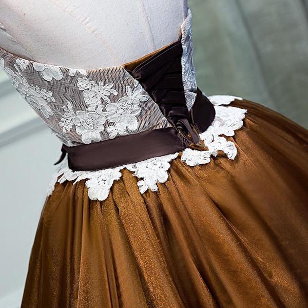 Robe courte de bal en tulle à lacets avec nœud au dos, robe d'accueil abordable