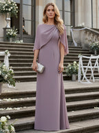 A-Line Satin Floral Print One Shoulder Mother of the Bride Dresses Floor-Length Ball Gown (SHI22500290)
