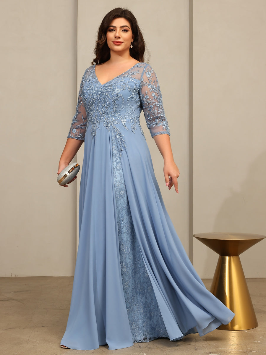 V Neck Satin Pleated Mermaid Mother of the Bride Dresses (SHIR1110589)