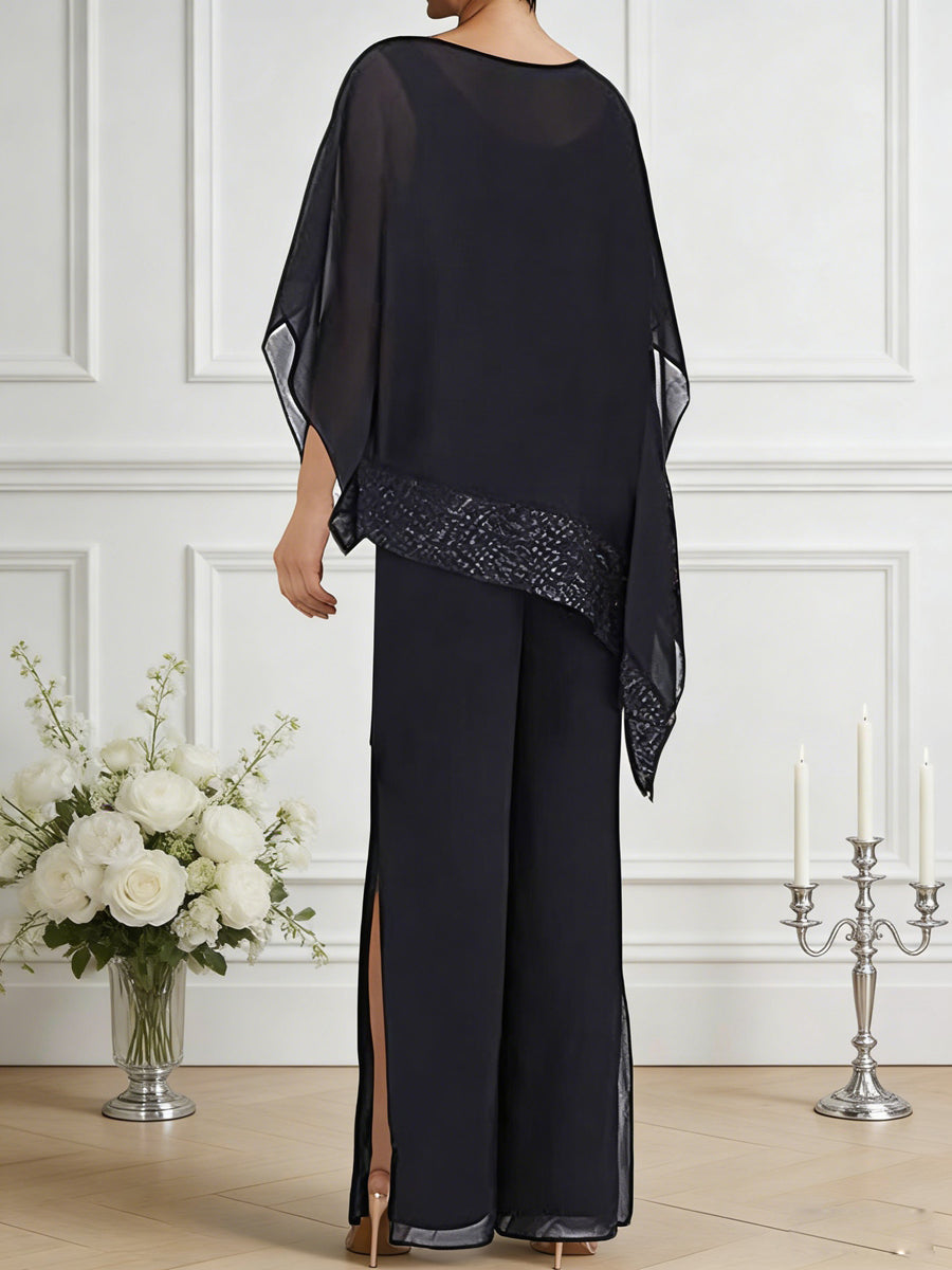 Sheath Boat Neck Cape Sleeve Knee Length Simple Mother of the Bride Dresses (SHI22500234)