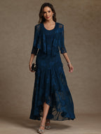 Sleeveless Lace Appliques Mother of the Bride Dresses with 3D Flower (SHI22500545)