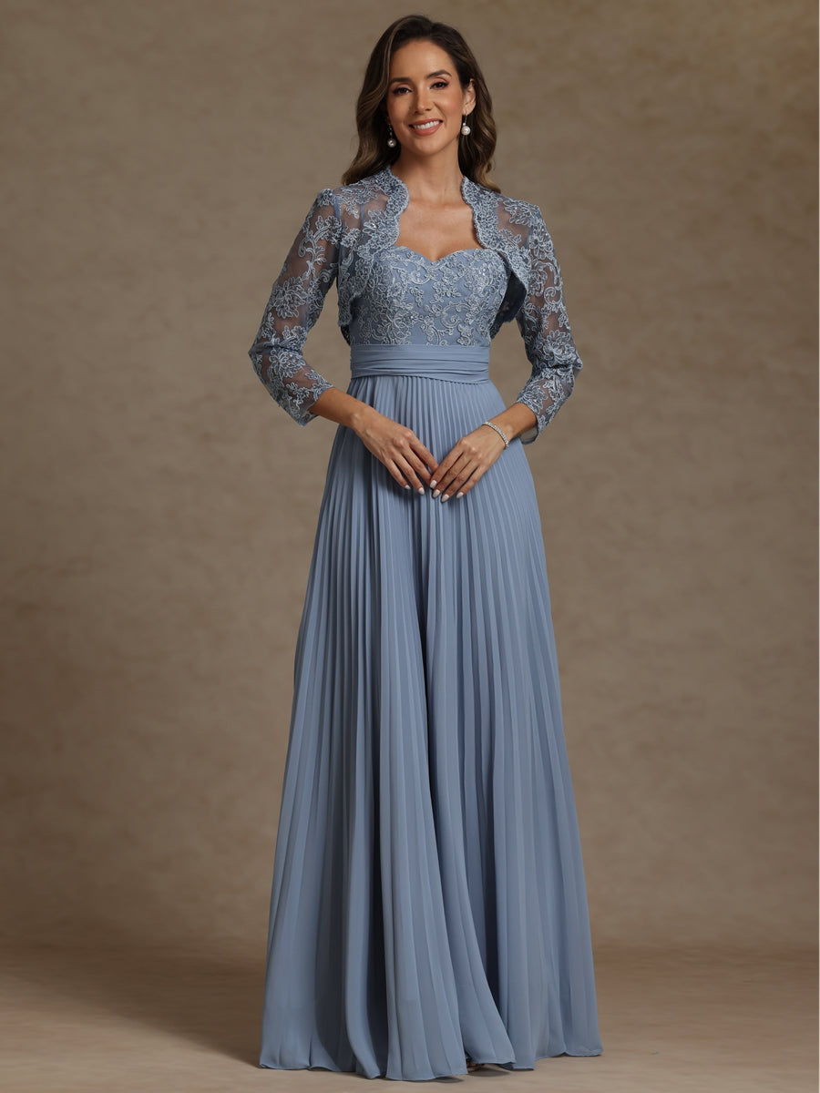 One Shoulder Jacquard Satin Mother of the Bride Dresses with Bow (SHI22500515)