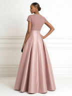 Off Shoulder Lace Appliques Sequins Mother of the Bride Dresses with Ruffles (SHI22500548)