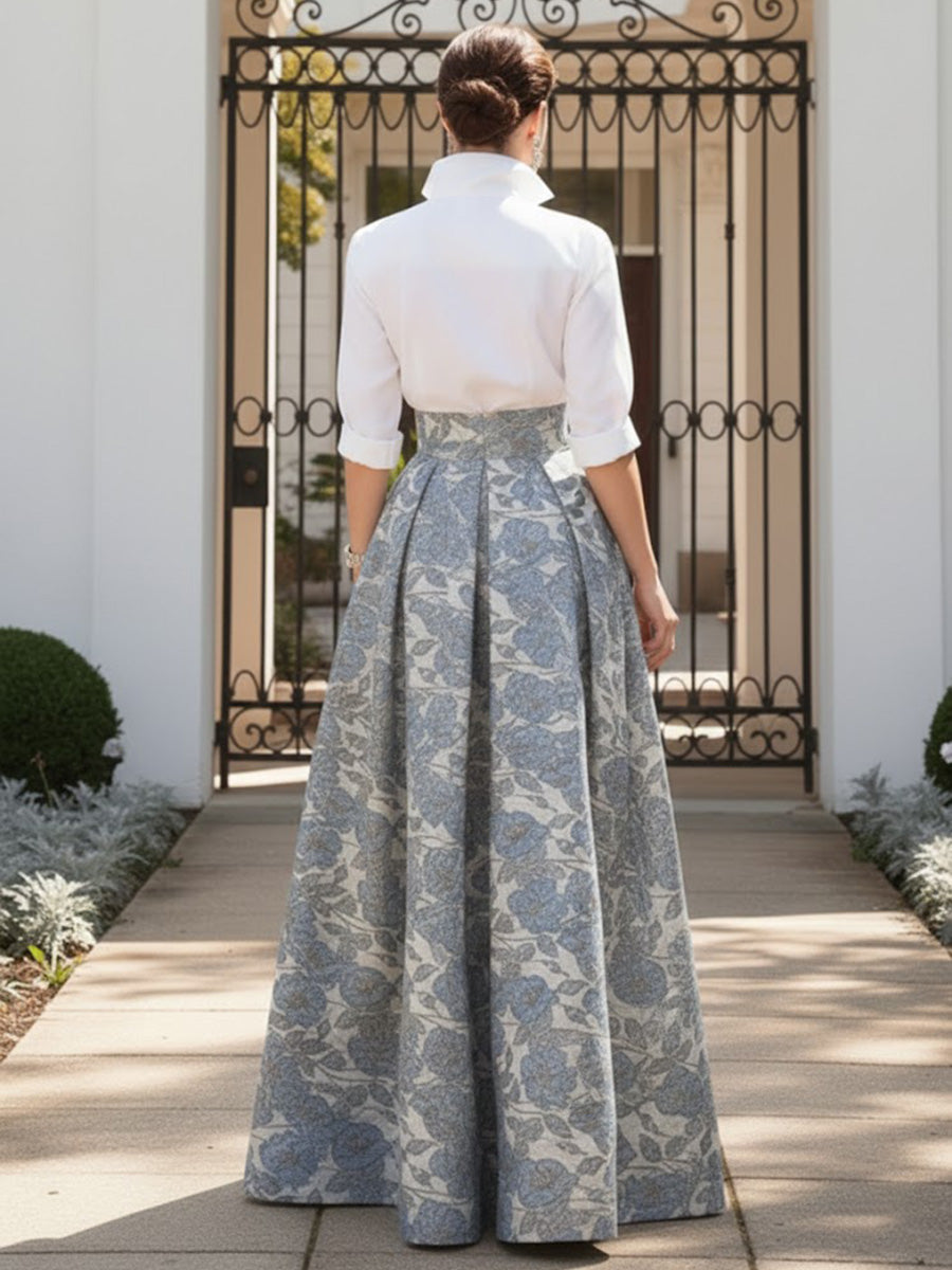 Pantsuits Separates Scoop Neck Sequins Asymmetrical Ankle-Length Mother of the Bride Dress with Slit (SHI22500132)