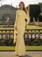 A-Line/Princess Sweetheart Chiffon Maxi Mother of the Bride & Groom Dresses with Lace Appliques & Sweep Train (SHI22501652)
