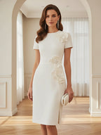 Jumpsuit Scoop Neck Chiffon Floor-Length Mother of the Bride Pantsuits with Rhinestones (SHI22501658)