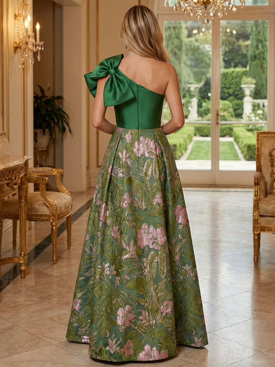 A-Line/Princess V-Neck Satin Tea-Length Mother of the Bride Dresses with Flower (SHI22500080)