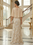 A-Line Chiffon Tiered Ruffles Mother of the Bride & Groom Dresses with Ruched Waist (SHI22500724)