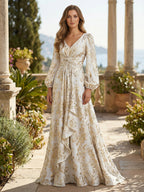 A-Line Chiffon Pleated Floor-Length Mother of the Bride & Groom Dresses with Ruched Corset (SHI22500766)