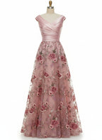 A-Line Floral Sequin Lace Floor-Length Mother of the Bride & Groom Dresses with Ruched Satin Bodice (SHI22500639)