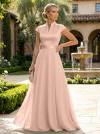 Elegant A-Line Chiffon Floor-Length Mother of the Bride & Groom Dresses with Satin Corset Bodice (SHI22500678)