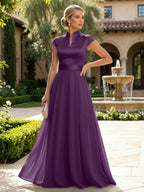 Elegant A-Line Chiffon Floor-Length Mother of the Bride & Groom Dresses with Satin Corset Bodice (SHI22500678)