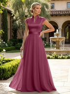 Elegant A-Line Chiffon Floor-Length Mother of the Bride & Groom Dresses with Satin Corset Bodice (SHI22500678)