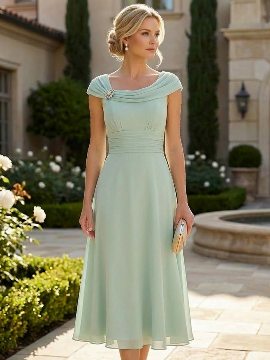 A-Line/Princess Sweetheart Chiffon Maxi Mother of the Bride & Groom Dresses with Lace Appliques & Ruched Bodice (SHI22501637)