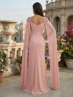 Elegant A-Line Chiffon Floor-Length Mother of the Bride & Groom Dresses with Satin Corset Bodice (SHI22500678)