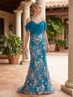 V Neck Chiffon Short Sleeves Mother of the Bride Dresses (SHIR1110366)