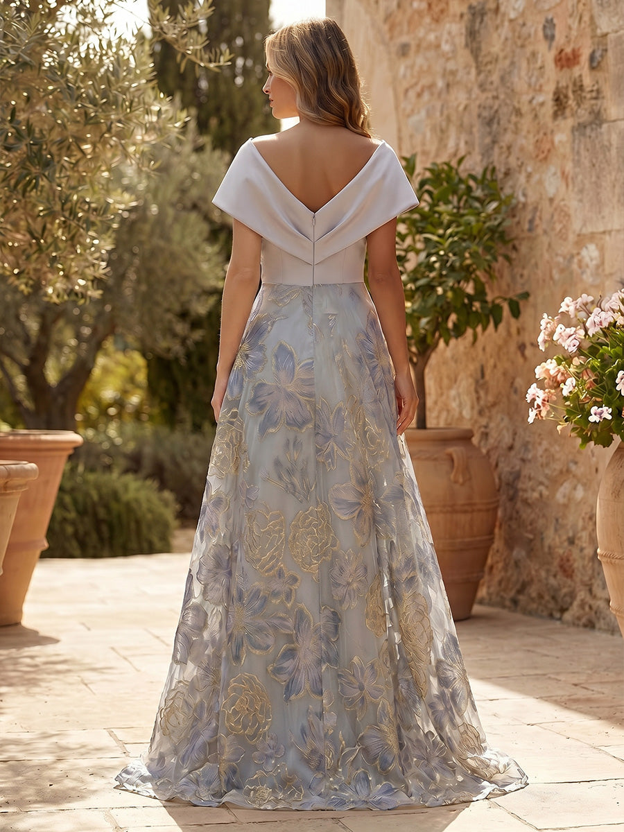 Jacquard Sheath Off the Shoulder Ruched Corset Mother of the Bride & Groom Dresses (SHI22500958)