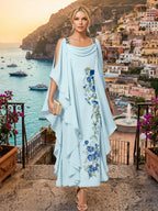 Chiffon A-Line/Princess Scoop Neck Floor-Length Mother of the Bride & Groom Dresses with Floral Embroidery (SHI22501221)