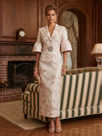 Sheath/Column V-Neck Sequin Maxi Mother of the Bride & Groom Dresses with Ruched Waist & Side Sash (SHI22501697)
