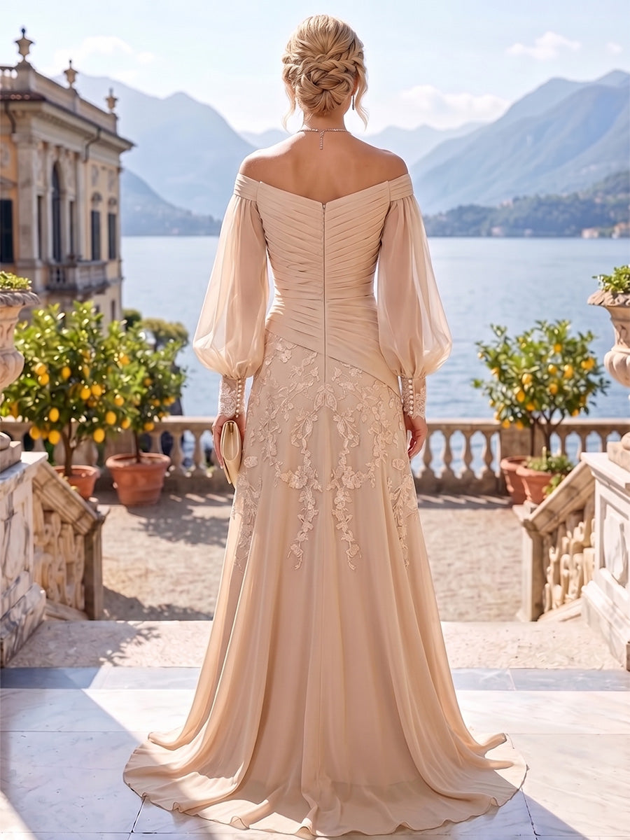 Sheath/Column V-Neck Stretch Jersey Maxi Mother of the Bride & Groom Dresses with Ruffles & Slit (SHI22501648)