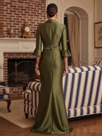 A-Line/Princess Scoop Neck Chiffon Floor-Length Mother of the Bride & Groom Dresses with Tiered Layers & Ruffles (SHI22501613)